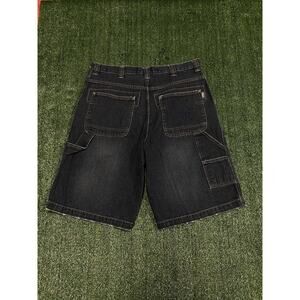 Vintage  New York Yankees Urban Pipeline Custom Embroidered Jean Shorts 33 Dark